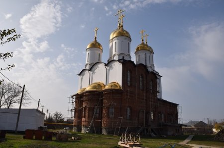 Строительство храма в Запорожской
