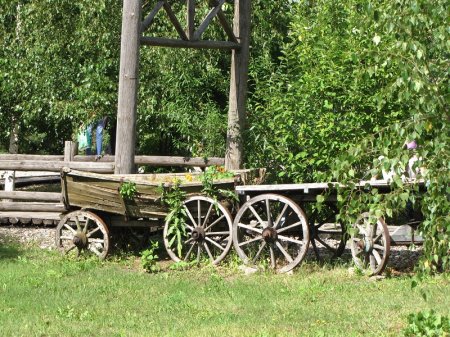 Деревянная телега козаков