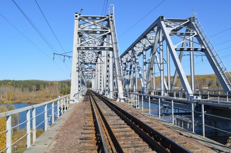 Железнодорожный мост через реку Кубань